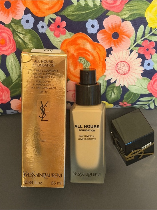 Yves Saint Laurent Other - Yves Saint Laurent All Hours Foundation - Warm Beige (1W7) Bottle & Gold Box